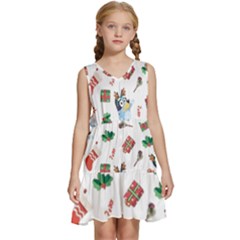 Bluey, Bluey Merch, Bluey Pattern, Bluey Bluey, Bingo, Bluey Design, Bluey Dog Kids  Sleeveless Tiered Mini Dress by avitendut