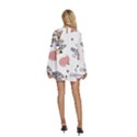 Bluey, Bluey merch, Bluey pattern, Bluey Bluey, bingo, Bluey design, bluey dog Round Neck Long Sleeve Bohemian Style Chiffon Mini Dress View4