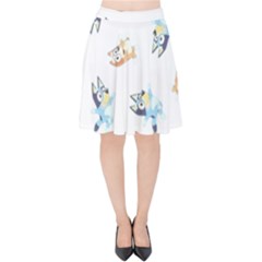 Bluey, Bluey Merch, Bluey Pattern, Bluey Bluey, Bingo, Bluey Design, Bluey Dog Velvet High Waist Skirt by avitendut
