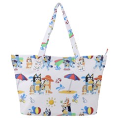 Bluey, Bluey Merch, Bluey Pattern, Bluey Bluey, Bingo, Bluey Design, Bluey Dog Full Print Shoulder Bag by avitendut