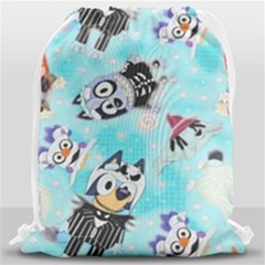 Bluey, Bluey Merch, Bluey Pattern, Bluey Bluey, Bingo, Bluey Design, Bluey Dog Drawstring Bag (large) by avitendut