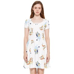 Bluey, Bluey Merch, Bluey Pattern, Bluey Bluey, Bingo, Bluey Design, Bluey Dog Inside Out Cap Sleeve Dress by avitendut