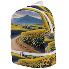 Sunflowers Flowers Nature Zip Bottom Backpack by Anend