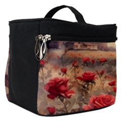 Roses Flower Field Sunset Nature Make Up Travel Bag (small) by Anend