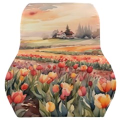 Tulips Field Tree Car Seat Back Cushion  by Anend
