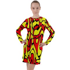Rby 127 Long Sleeve Hoodie Dress by ArtworkByPatrick