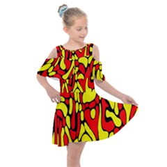 Rby 127 Kids  Shoulder Cutout Chiffon Dress by ArtworkByPatrick