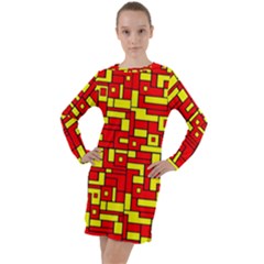 Hs 9 Long Sleeve Hoodie Dress by ArtworkByPatrick