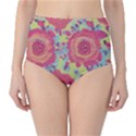 Mid Century Retro Floral 1970s 1960s Pattern 82 Classic High-Waist Bikini Bottoms View1