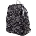 Mid Century Retro Floral 1970s 1960s Pattern 71 Top Flap Backpack View1