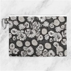 Mid Century Retro Floral 1970s 1960s Pattern 86 Canvas Cosmetic Bag (xl) by violetheavensky