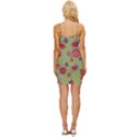 Mid Century Retro Floral 1970s 1960s Pattern 76 Wrap Tie Front Dress View4