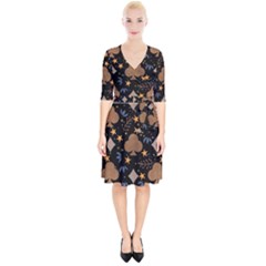 Seamless Pattern Repeat Repetition Wrap Up Cocktail Dress by Tsamara