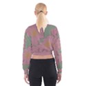 Mid Century Retro Floral 1970s 1960s Pattern 80 Cropped Sweatshirt View2