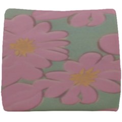 Mid Century Retro Floral 1970s 1960s Pattern 80 Seat Cushion by violetheavensky