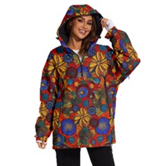 Mid Century Retro Floral 1970s 1960s Pattern 69 Women s Ski And Snowboard Waterproof Breathable Jacket by violetheavensky