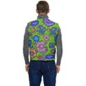 Mid Century Retro Floral 1970s 1960s Pattern 59 Men s Button Up Puffer Vest	 View4