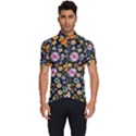 Mid Century Retro Floral 1970s 1960s Pattern 57 Men s Short Sleeve Cycling Jersey View1