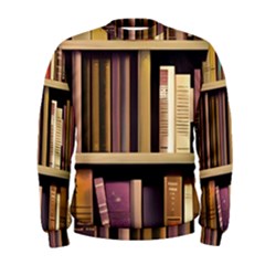 Books Bookshelves Office Fantasy Background Artwork Book Cover Apothecary Book Nook Literature Libra Men s Sweatshirt by Posterlux