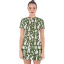 Easter bunny pattern Drop Hem Mini Chiffon Dress View1