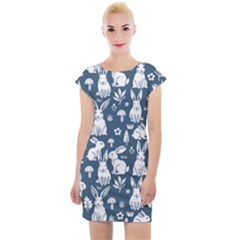 Easter Bunny Pattern Cap Sleeve Bodycon Dress by Valentinaart