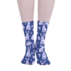 Easter Bunny Pattern Smooth Crew Length Tube Socks by Valentinaart