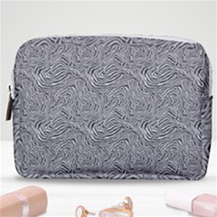 Dark Grey Snake Make Up Pouch (medium) by DinkovaArt