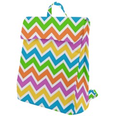Chevron Pattern Design Texture Flap Top Backpack by Anend