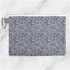 Blue Black Snake Pattern Canvas Cosmetic Bag (xl) by DinkovaArt