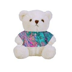 Green Pour Full Print Cuddly Teddy Bear by kaleidomarblingart