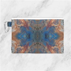 Pour Repeats Canvas Cosmetic Bag (large) by kaleidomarblingart