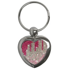 Mauve Gradient Rhinestones  Key Chain (heart) by artattack4all