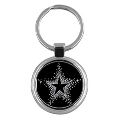 Sparkling Bling Star Cluster Key Chain (round) by artattack4all