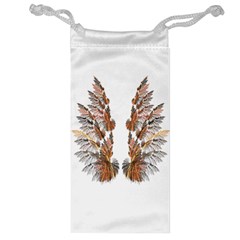 Brown Feather Wing Glasses Pouch by artattack4all