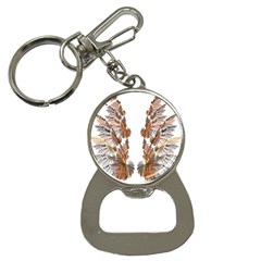 Brown Feather Wing Key Chain With Bottle Opener by artattack4all
