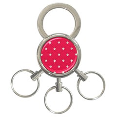 Red Diamond Bling  3-ring Key Chain by artattack4all