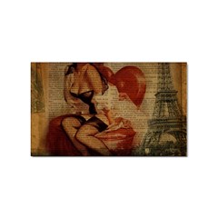 Vintage Newspaper Print Sexy Hot Gil Elvgren Pin Up Girl Paris Eiffel Tower Sticker 100 Pack (rectangle) by chicelegantboutique