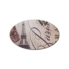 Vintage Scripts Floral Scripts Butterfly Eiffel Tower Vintage Paris Fashion Sticker 10 Pack (oval) by chicelegantboutique
