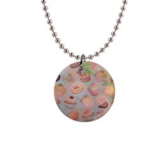 French Pastry Vintage Scripts Cookies Cupcakes Vintage Paris Fashion Button Necklace by chicelegantboutique