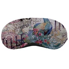 French Vintage Chandelier Blue Peacock Floral Paris Decor Sleeping Mask by chicelegantboutique