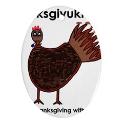 Turkey Oval Ornament by Thanksgivukkah