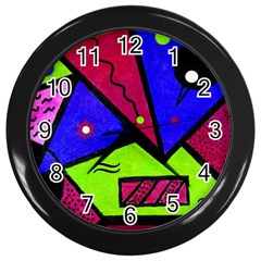 Modern Art Wall Clock (black) by Siebenhuehner