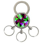Modern Art 3-Ring Key Chain Front