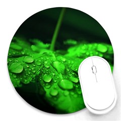Waterdrops 8  Mouse Pad (round) by Siebenhuehner