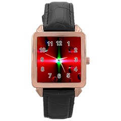 Magic Balls Rose Gold Leather Watch  by Siebenhuehner