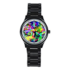Graffity Sport Metal Watch (black) by Siebenhuehner