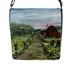  amish Apple Blossoms  By Ave Hurley Of Artrevu   Flap Closure Messenger Bag (l) by ArtRave2