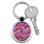 Colored Swirls Key Chain (Round) Front