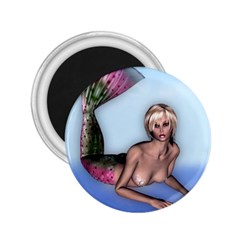 Mermaid On The Beach 2 25  Button Magnet by goldenjackal