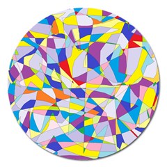 Fractured Facade Magnet 5  (round) by StuffOrSomething